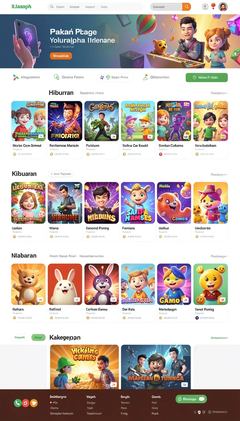 Halaman katalog dengan daftar aplikasi yang tersusun rapi.